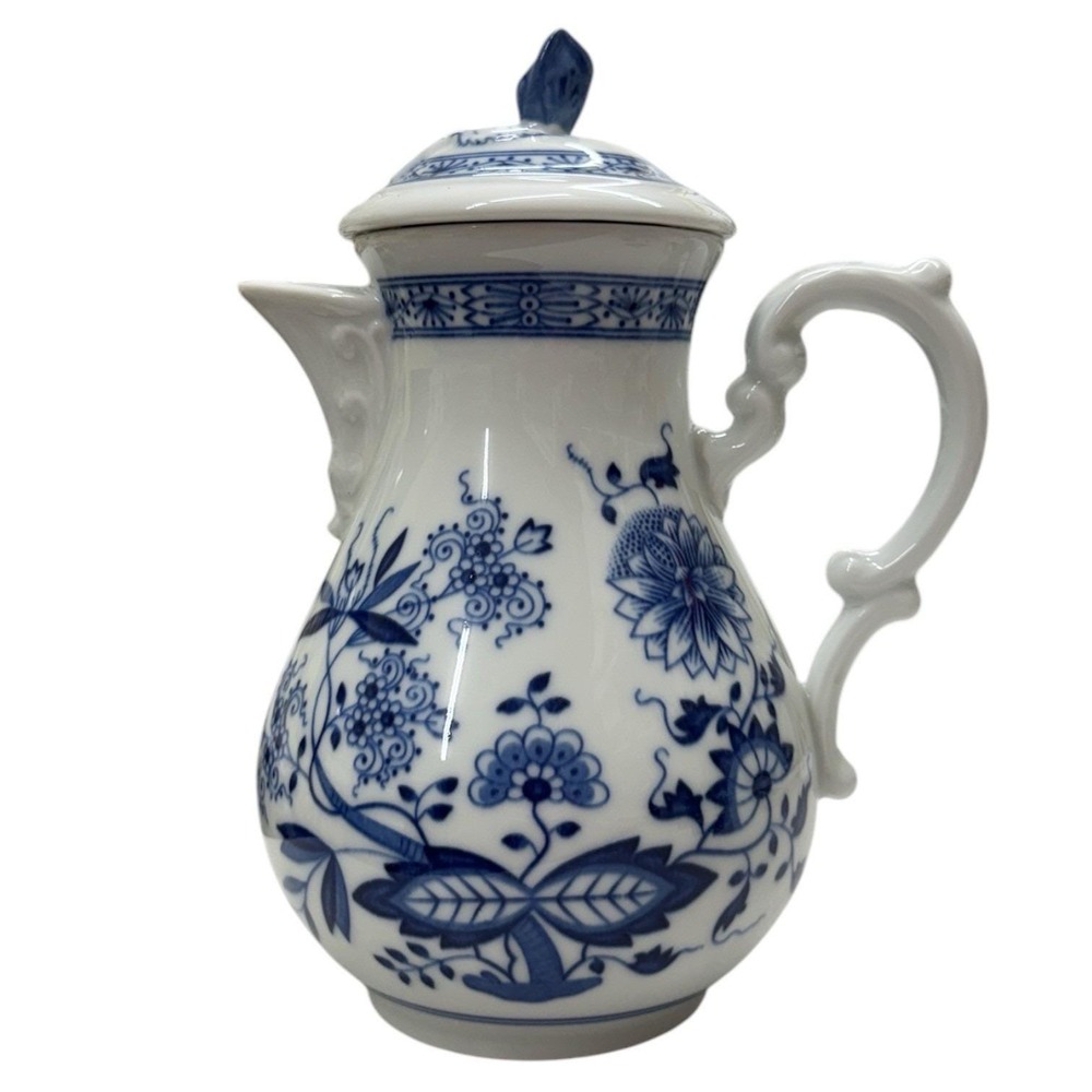 Vintage Hutschenreuther Blue Onion Germany Coffee Pot Teapot Excellent Condition